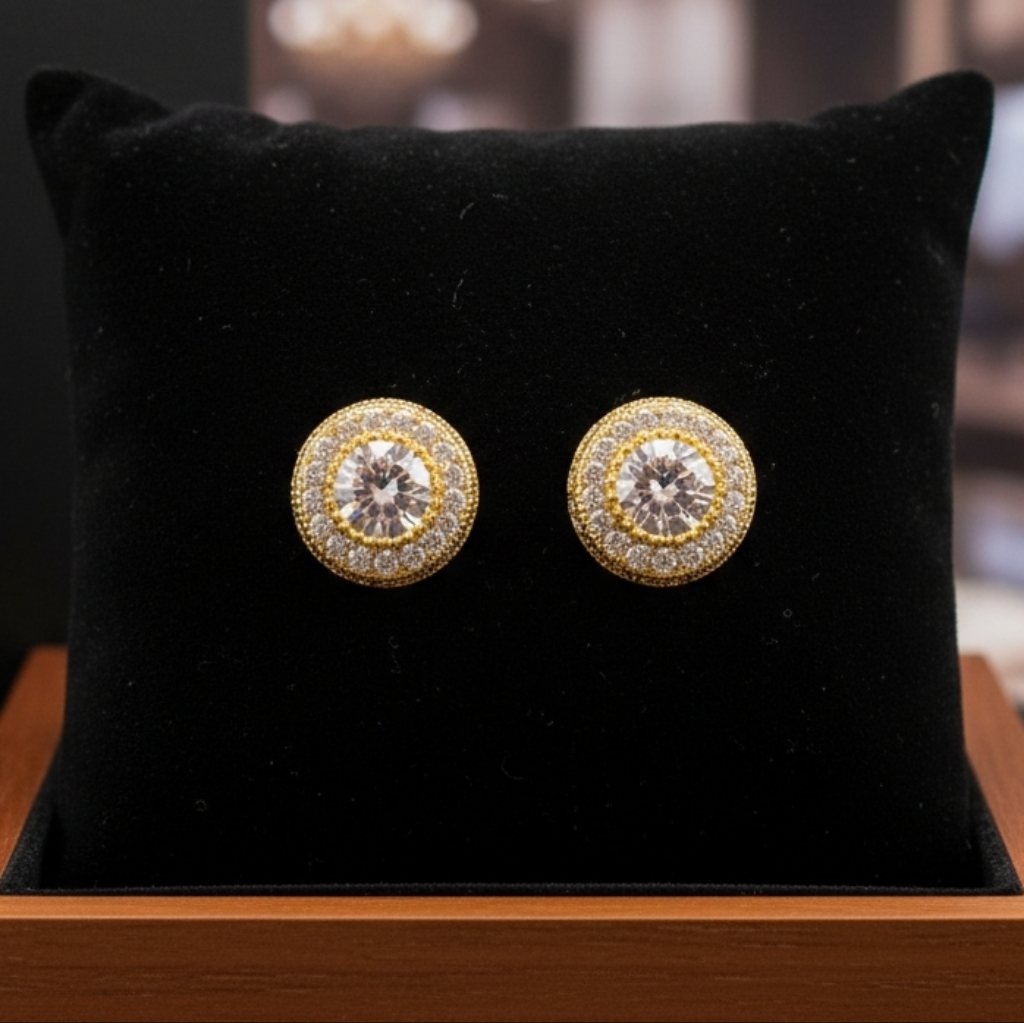 14k Austrian Crystal Earrings